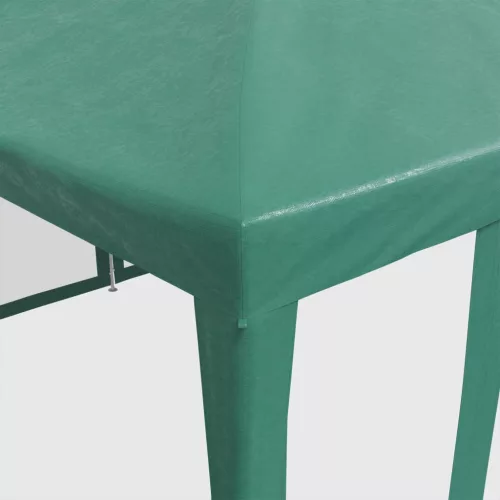  zöld HDPE rendezvénysátor 10 hálós oldalfallal 6 x 4 m
