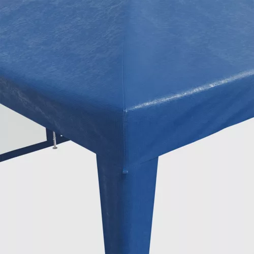  kék HDPE rendezvénysátor 12 hálós oldalfallal 8 x 4 m