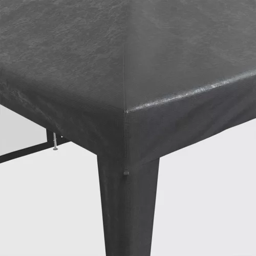  antracitszürke HDPE rendezvénysátor 12 hálós oldalfallal 8x4 m