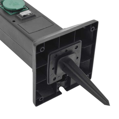  2-utas kültéri tüskés konnektoros oszlop lámpával 16x16x39,5 cm