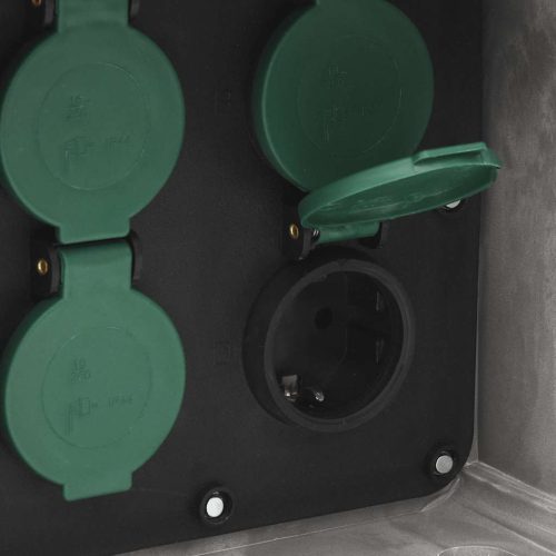  kőhatású szürke 4 utas kültéri tüskés konnektor