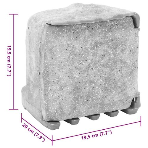  kőhatású szürke 4 utas kültéri tüskés konnektor