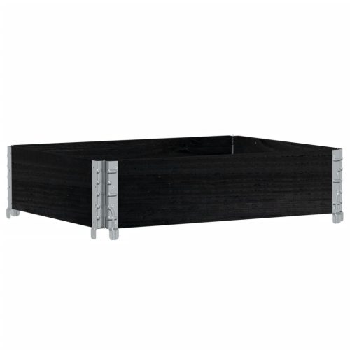  fekete tömör fenyőfa raklapmagasító 80 x 60 cm