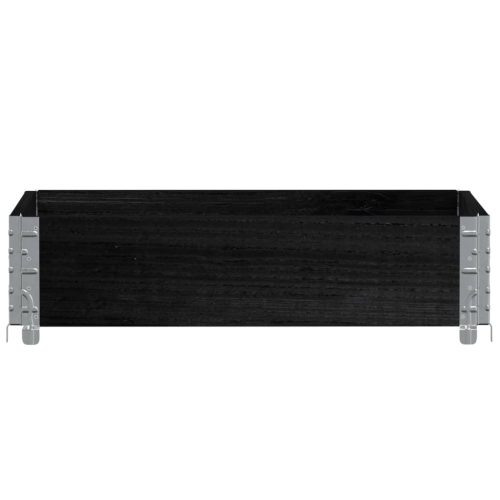  fekete tömör fenyőfa raklapmagasító 80 x 60 cm