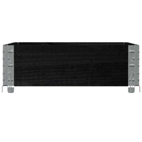  fekete tömör fenyőfa raklapmagasító 80 x 60 cm