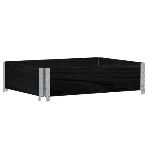  fekete tömör fenyőfa raklapmagasító 80 x 60 cm