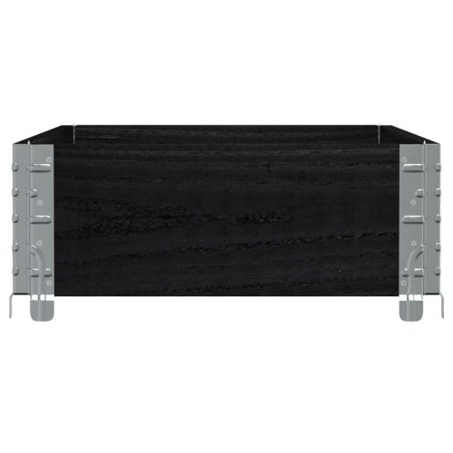  fekete tömör fenyőfa raklapmagasító 100 x 50 cm