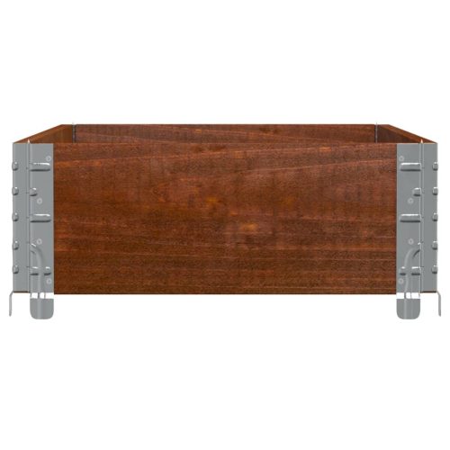  barna tömör fenyőfa raklapmagasító 100 x 50 cm