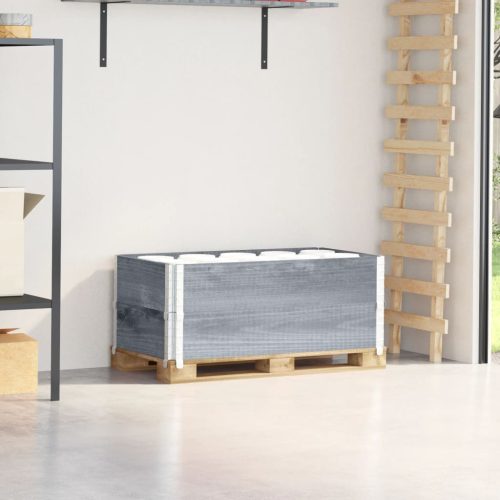  2 db szürke tömör fenyőfa raklapmagasító 100 x 50 cm