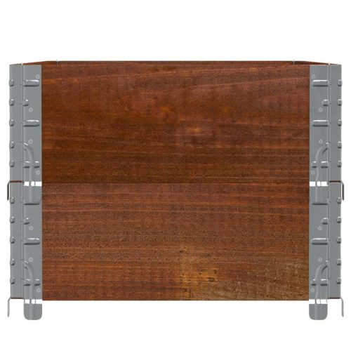  2 db barna tömör fenyőfa raklapmagasító 100 x 50 cm