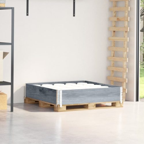  szürke tömör fenyőfa raklapmagasító 100 x 100 cm