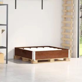  barna tömör fenyőfa raklapmagasító 100 x 100 cm