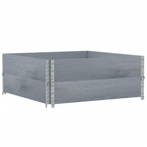  2 db szürke tömör fenyőfa raklapmagasító 100 x 100 cm