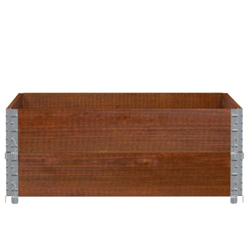  2 db barna tömör fenyőfa raklapmagasító 100 x 100 cm