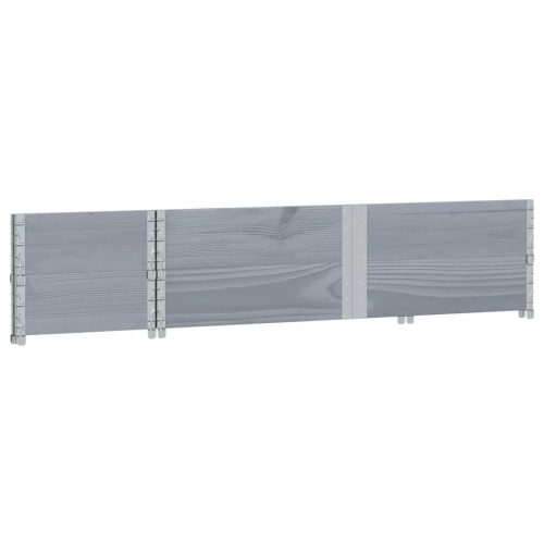  2 db szürke tömör fenyőfa raklapmagasító 150 x 50 cm