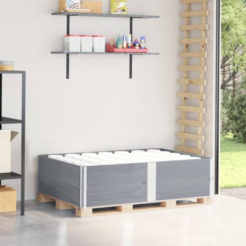  2 db szürke tömör fenyőfa raklapmagasító 150 x 100 cm