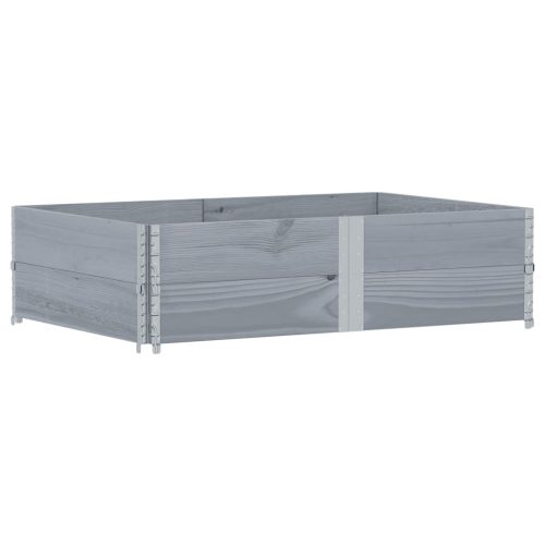  2 db szürke tömör fenyőfa raklapmagasító 150 x 100 cm