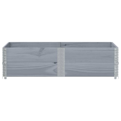  2 db szürke tömör fenyőfa raklapmagasító 150 x 100 cm