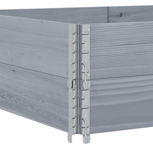  2 db szürke tömör fenyőfa raklapmagasító 150 x 100 cm