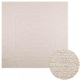    ZIZUR krém juta hatású beltéri és kültéri szőnyeg 200x200 cm