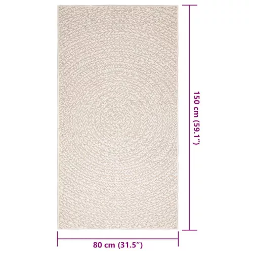  ZIZUR krém juta hatású beltéri és kültéri szőnyeg 80x150 cm