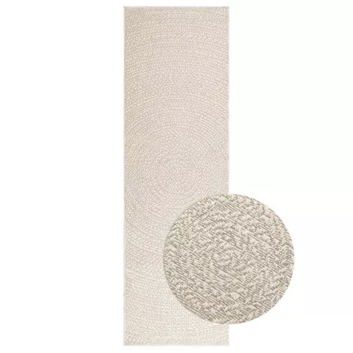  ZIZUR krém juta hatású beltéri és kültéri szőnyeg 80x250 cm