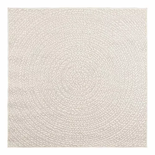  ZIZUR krém juta hatású beltéri és kültéri szőnyeg 120x120 cm