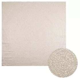    ZIZUR krém juta hatású beltéri és kültéri szőnyeg 240x240 cm