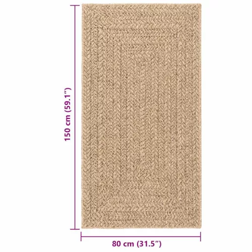  ZIZUR bézs juta hatású beltéri és kültéri szőnyeg 80 x 150 cm