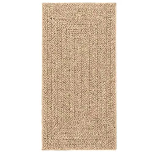  ZIZUR bézs juta hatású beltéri és kültéri szőnyeg 80 x 250 cm