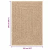  ZIZUR bézs juta hatású beltéri és kültéri szőnyeg 120 x 170 cm