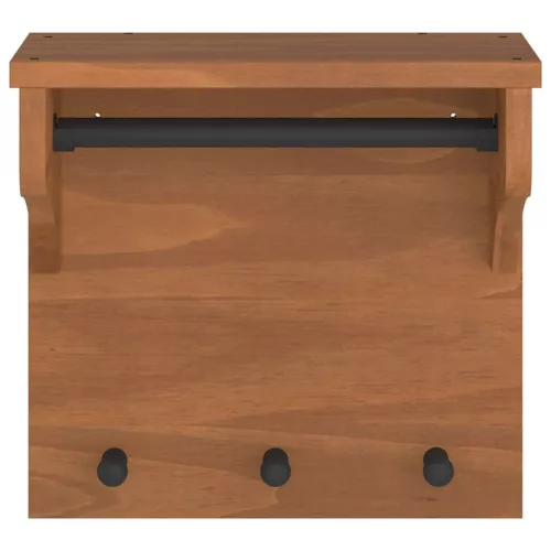  SANDNES tömör fenyőfa falra szerelt kabátállvány 43x30x42 cm