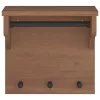  SANDNES tömör fenyőfa falra szerelt kabátállvány 43x30x42 cm