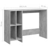 VID betonszürke forgácslap laptopasztal 102,5 x 35 x 75 cm