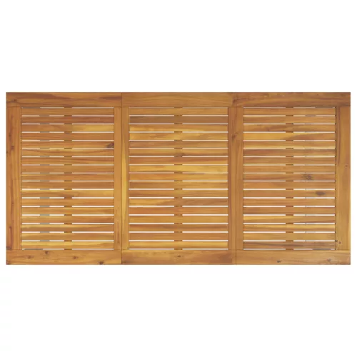  Kültéri Étkezőasztal Szürke 160x80x75 cm Acél és Szilárd Akácfa