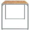  Kültéri Étkezőasztal Szürke 180x90x75 cm Acél és Tömör Akác Fa