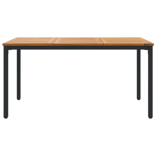  Kerti Asztal 150x90x75 cm Tömör Akácfából és Fémből