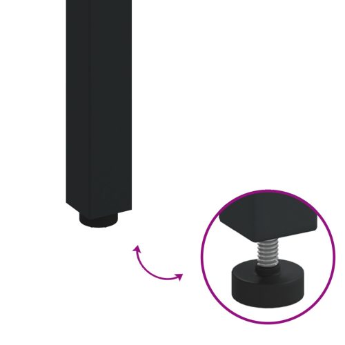  Kerti Asztal 150x90x75 cm Tömör Akácfából és Fémből