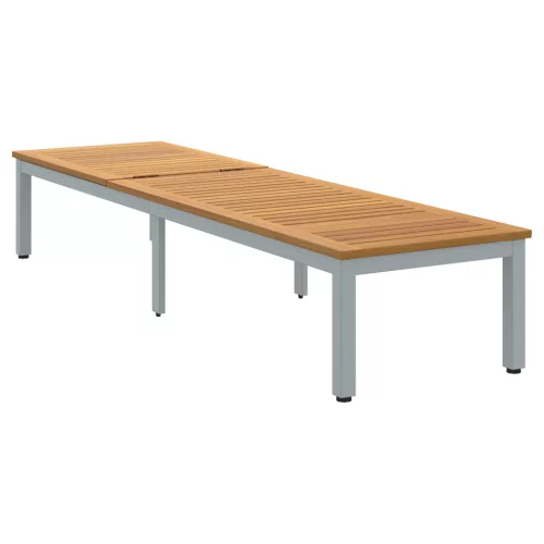  Nyugágy Szürke 200x55x35 cm Tömör Akáciából