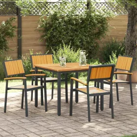    Összecsukható Szék 4 pcs Barna 56 x 57 x 87 cm Tömör Akácfa