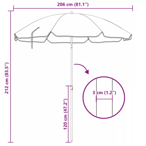  Strandernyő Alumínium Rúddal Kamuflázs 240 cm