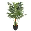  zöld polipropilén műpálmafa 3 törzzsel 85 cm