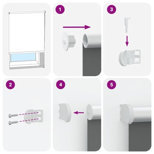  redőny Blackout 125x210cm Szövet szélessége 121,6 cm poliészter