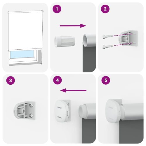  redőny Blackout 80x130 cm Szövetszélesség 75,7 cm Poliészter