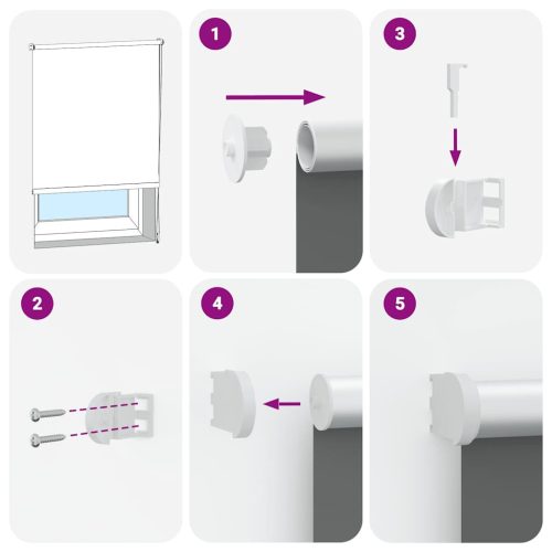  redőny Blackout 125x210cm Szövet szélessége 121,6 cm poliészter