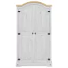  fehér Corona tömör fenyőfa ruhásszekrény 102 x 52 x 186 cm
