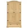  Corona tömör fenyőfa ruhásszekrény 102 x 52 x 186 cm