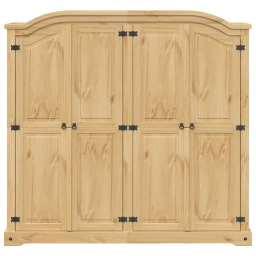  Corona tömör fenyőfa ruhásszekrény 194 x 52 x 186 cm