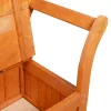  Kerti pad tárolóval Barna 119 x 44 x 76 cm Tömör fenyőfa