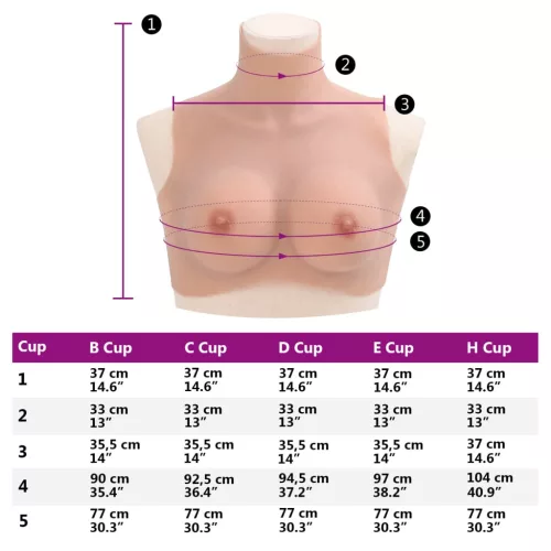  természetes C kupa szilikon mellvért